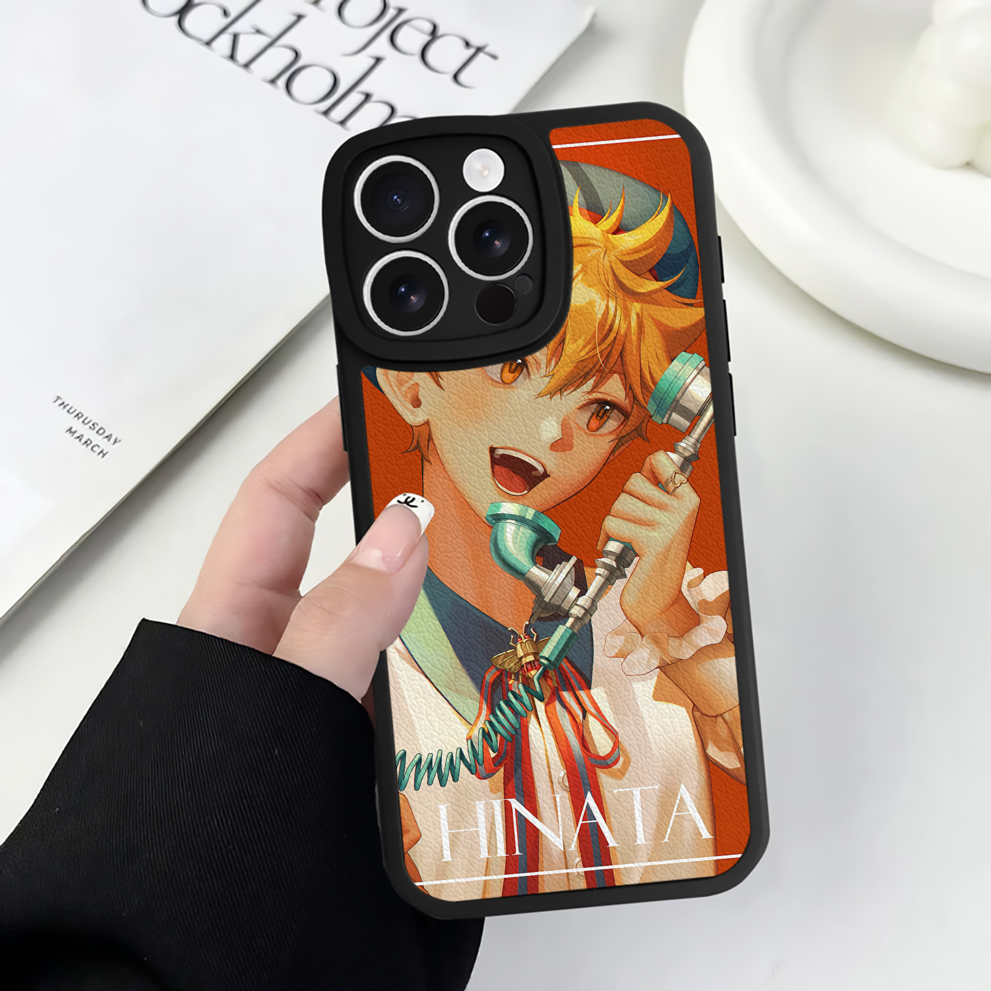 （画像用） ハイキュー!! Haikyu!! 【iPhone 16シリーズ対応】シリコンスマホケース（レザー調） 材質：シリコン